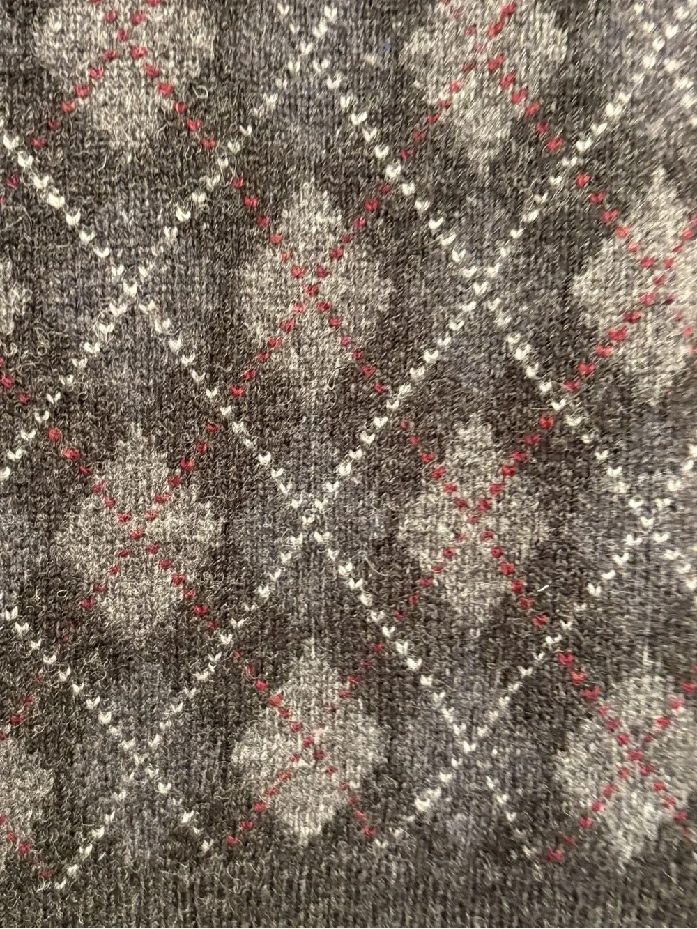 NWOT Polo Ralph Lauren Wool Argyle Sweater Vest in Charcoal Gray Men’s Large